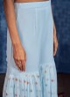 Light Blue Georgette Palazzo Suit